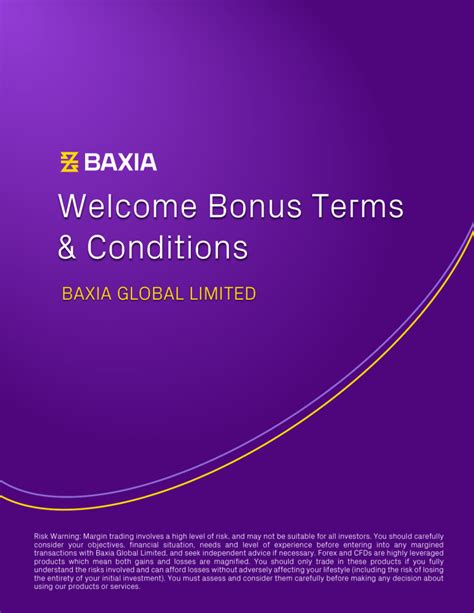 Welcome Bonus Terms and Conditions 